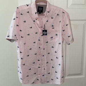 Massive Apparel whale shortsleeved button-up
